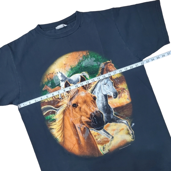 Vintage CREATIVE APPAREL Concepts Shirt RUNNING HORSES - Picture 4 of 5